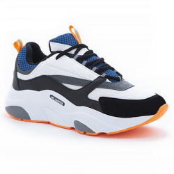 Tomsking Hommes Noir Blanc Résille Fumé Orange Sneaker Casual Chaussures De Sport 