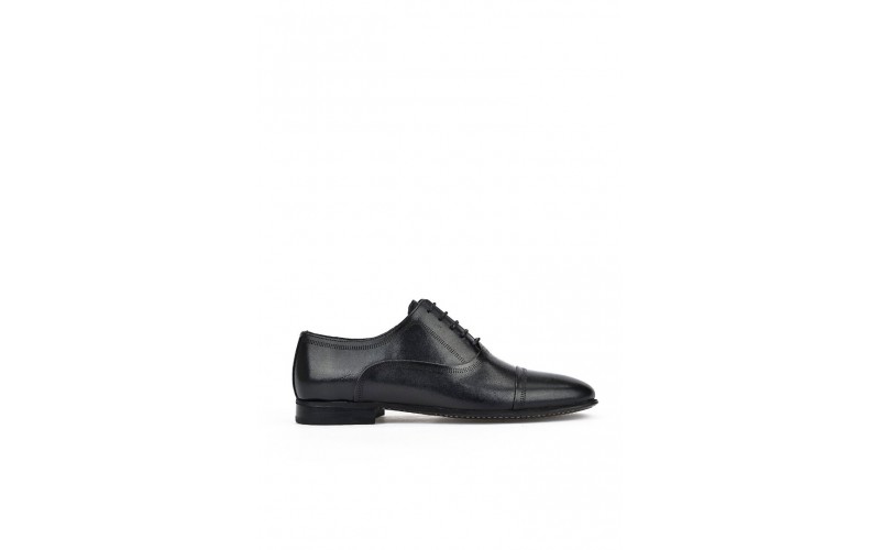 Chaussures classiques noir en cuir véritable pour homme