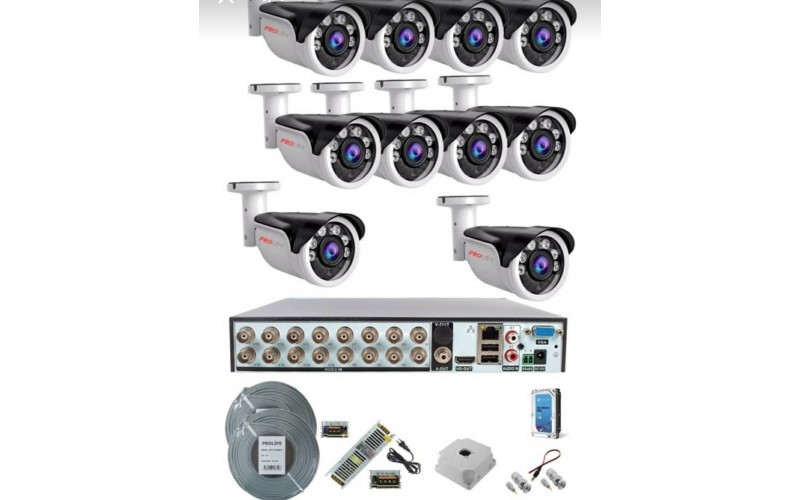 PROLİFE 10 caméras analyse de reconnaissance faciale 5 MP ensemble de caméras de surveillance nouvelle génération avec vision nocturne de qualité supérieure